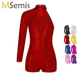 Children Hip-hop Jazz Street Dance Leotards Kids Girls Shiny Sequin Ballet Jazz Tap Dancewear Gymnastics Leotard Dance Costumes 240516