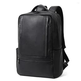 Backpack Real Leather Men Big European And American Fashion Business Travel Bag Head First Layer Cowhide Leisure Laptop