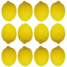 Party Decoration 12Pcs Artificial Lemons Simulated Model Imitation Fruits Weddings