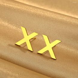 Stud Earrings Todorova Tiny X Cross Stainless Steel For Women Men Dainty Jewelry Party Wedding Gift