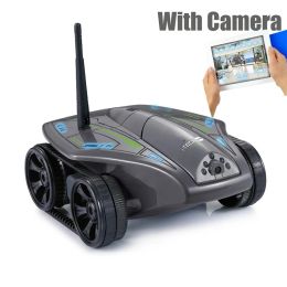 Cars Rc Car With Camera Intelligent Wifi Fpv With 0.3mp Highdefinition Camera 50 Minutes Battery Life Gravity Sensor Tank Rc Toy Gif