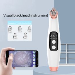 Scrubbers Wifi Camera Visual Face Blackhead Remover Vacuum Suction Pore Cleaner Face Deep Nose Cleasning Pimple Removal with 6 Heads Tool