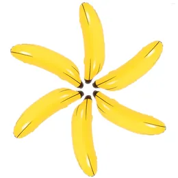 Party Decoration 6 Pcs Inflatable Banana Props Toys Creative Model Float The Gift Food PVC Plastic Child Children's