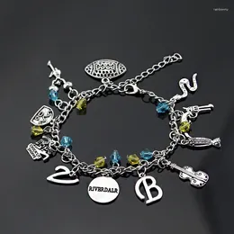 Link Bracelets Around The Movie And Television Riverdale Valley Town Guitar Letter Sign Multiple Combination Pendant Bracelet