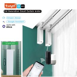 Control 3rd Generation Tuya Wifi Electric Smart Curtain Motor Motorised System Cornice Track Rod Intelligent Support Alexa Google Assist