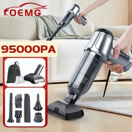 95000PA Portable Car Vacuum Cleaner Wireless Powerful Strong Suction Handheld Cleaning Machine for Home Appliance 240418