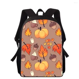 School Bags Autumn Leaves Fall Cute Cartoon 16" 3D Kids Backpack Primary For Boys Girls Back Pack Students Book