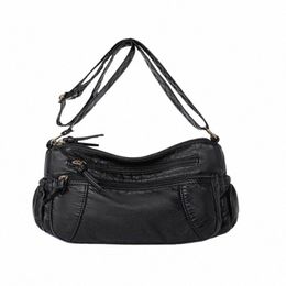 retro Middle Aged Mom Bag Large Capacity Denim Shoulder Bag Fiable Women Bag N187#