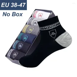 Men's Socks 5 Pairs Apring Summer Mens Sports Leisure Sweat Absorbent Comfortable Thin Breathable Basketball Plus Size Meias EU38-47