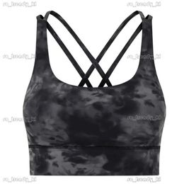 Lulumon Lu-68 Cross Back Yoga Sports Bra High Strength Running Fitness Sexy Shockproof Upper Support Women Underwears Sport Bra Gym Clothes 775