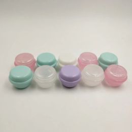 Briefcases 100pcs 5g Mini Empty Jar Pots Travel Face Cream Lip Balm Container Cosmetic Jar Box Refillable Bottles Plastic Case for Makeup