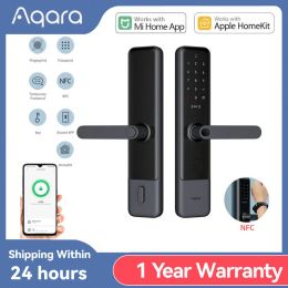 Control DHL Shipping Aqara N200 Smart Door Lock Fingerprint Locks For Bluetooth Password NFC Unlock Mi Home Apple HomeKit Smart Home