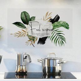 Wall Stickers Kitchen Self Adhesive Oil-proof High Temperature Foil Stove Cabinet Sticker Oil Proof Waterproof Wallpaper