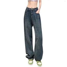 Women's Jeans Wide Leg Loose Slim Women's Simple Yet Sophisticated Pants For Women High Waist Jean Cut Up