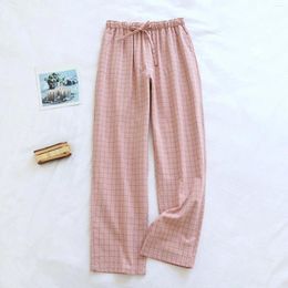 Women's Pants Style Plaid For Women Home Pajama Pink Trousers Sleep Bottom Wear Bottoms Womens Pantalon