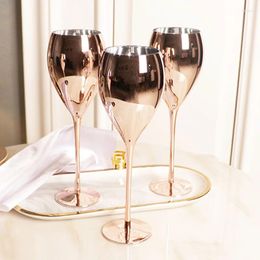 Tumblers Withered Creative Electroplated Crystal Glass Red Wine Cup European High Foot Model Room Bar Club Supplies Wholesa