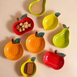 Plates Fruit Shape Sauce Dish Ceramic Seasoning Dipping Bowl Ketchup Soy Vinegar Dip Salad Butter Plate Tableware Decoration