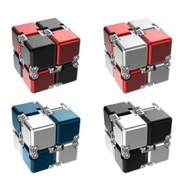 Decompression Toy Metal Infinity Cube Stress Relief DIY Magic Cube New Disassembled Assembled Block Fidget Toys for Adults Kids Anti Anxiety T240422