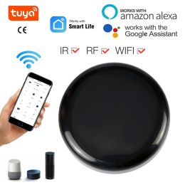 Control Tuya/Smart Life RF+IR Wifi Smart Remote Controller RF Appliances Voice Control Work Via Alexa Google Home App Smart Home