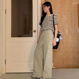 Women's Pants Safari Style 2024 Korean Fashion Streetwear Women COTTON Polyamide Pockets Trousers