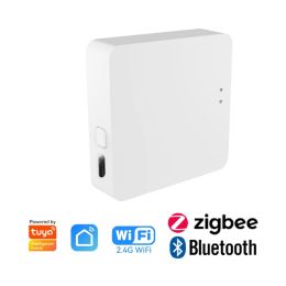 Control Tuya WIFI Smart MultiMode ZigBee Bluetooth Gateway Hub Wireless Intellect Home Appliances App Control Bridge Alexa Google Voice