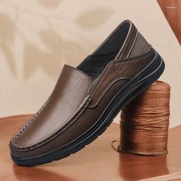 Casual Shoes High Quality Men Loafers Mens Dress Genuine Leather Slip On Footwear Fashion Style Business Moccasins