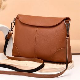 Evening Bags Fashion Trend Sling Purses And Handbags For Women Genuine Leather Soft Hobos Casual Vintage Tote Lady Shoulder Messenger