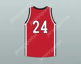 CUSTOM ANY Name Number Mens Youth/Kids KAWHI LEONARD 24 MARTIN LUTHER KING HIGH SCHOOL WOLVES RED BASKETBALL JERSEY 3 TOP Stitched S-6XL