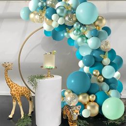 Vintage Blue Balloon Chain Set birthday party decoration event scene Layout Arch balloons 240418