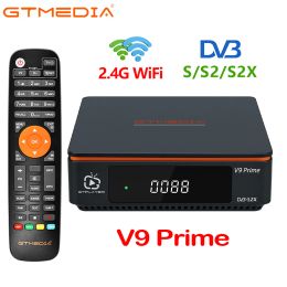 Receivers GTmedia V9 Prime Satellite Receiver Builtin 2.4G WiFi DVBS/S2/S2X HEVC Support SAT2IP by GTShare APK Set Top Box