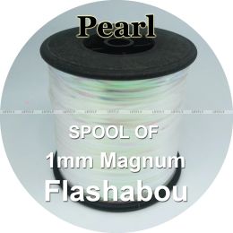 Accessories Pearl Color, Spool of Flashabou, 1mm Magnum Holographic Tinsel, Mylar Metallic Tinsel, Flat Flash, Fly Jig Lure, Fishing
