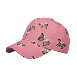 Ball Caps Car Hat Fashion Women Men Sport Butterfly Prints Breathable Beach Baseball Cap Hats For Large Head World 2024