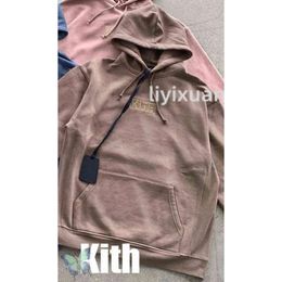 Brand Kith Designer Hoodie Embroidery Kith Hoodie Sweatshirts Washed Denim Y2K Men Women Box Hooded Sweatshirt High Quality Hoodie Luxur 3023