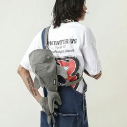 zoo Shark Unisex Design CrossBody Bag Funny Canvas Whale Bag Crossbody Bags for Women Purses and Handbags Carto Makeup Bag I8Ny#