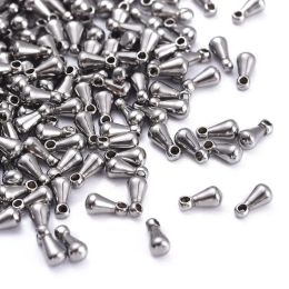 Components 200pcs 304 Stainless Steel Chain Findings Water Drop End Beads For DIY Extender Chain Pendant Jewellery Making Finding Accessories