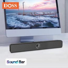 System DOSS Sound Bar Bluetooth Speaker 360° Surrounding Stereo Subwoofer Soundbar Sound Box BT 5.0 Home Speaker for Computer PC Laptop