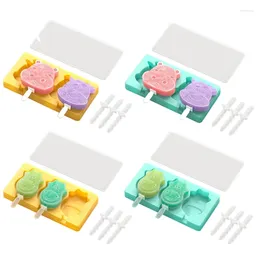 Baking Moulds Non Stick Ice For Moulds Lovely Cows Head Cream Silicone Mould With Lid Grade Boy Girl Drop