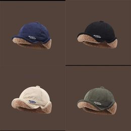 Hats Trapper Ins Lamb Wool Thickened Duckbill Bomber for Men and Women Autumn Winter Outdoor Cycling Warm Flying Caps 231219