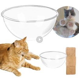 Toys Acrylic Hemispherical Cover Cat Climbing Frame Accessories Space Capsule Transparent Cat Nest DIY Material Cat Toy Grab Board
