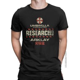 Shirts Umbrella Corp Arklay Lab Research Staff Men T Shirt Casual Tee Shirt Classic Short Sleeve O Neck TShirts Pure Cotton Clothing