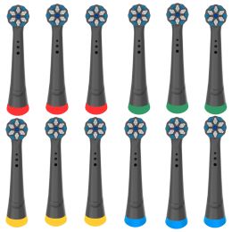 Heads Compatible with OralB iO 3/4/5/6/7/8/9/10 Series Ultimate Clean Electric Toothbrush Replacement Brush Heads,12 Pack,Black