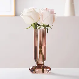 Vases Transparent Glass Flower Vase Tree Pattern Flowers Water Growers Hydroponic Terrarium Living Room Table Decor