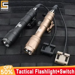 Scopes WADSN M600C M300A Tactical Flashlight White Light Hot Button Pressure Switch Fit 20mm Rail Airsoft Hunting Weapon Accessories