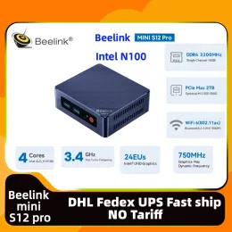 Chain/Miner new Beelink Mini S12 Pro intel N100 Mini S Mini PC RAM 16GB SSD 500GB DDR4 Desktop Gaming office home mini pc beelink mini S12