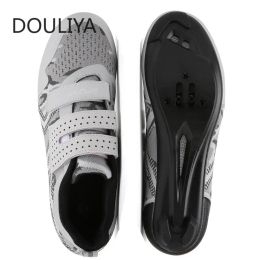 Footwear DOULIYA Summer Road Bike Shoes Men Cycling Sneaker Cleat Mountain Sports Women Flat MTB Footwear Bicycle Spd Biking Breathable