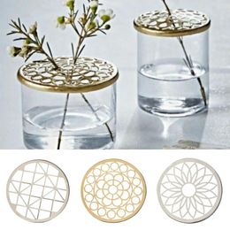 Vases Flower Arranger Holder Metal Lid Insert Floral Cover For Plant Straw Fixation Arrangements Supplies