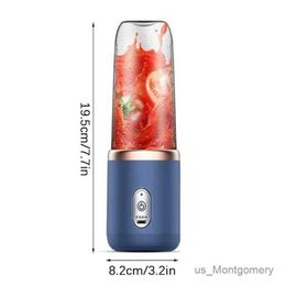 Juicers 6 Blades Juicer Cup USB Smoothie Blender Cup Mini Charging Fruit Squeezer Food Mixer Ice Crusher Portable Wireless Juicers