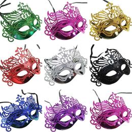 Crown Halloween Powder Party Gold Hollow Mask Venice Masquerade Stage Performance Props