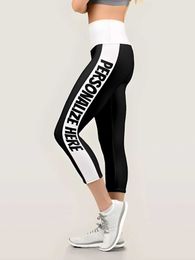 Spodnie damskie Capris Nowe drukowane Patch Pants z ciętymi nogami ćwiczenia i nogi fitness Y240422