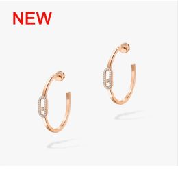 Earrings 925 Sterling Silver Material Micro Inlay Process High Quality Zircon Lace Design Women's Stud Earrings Most Popular Move Series